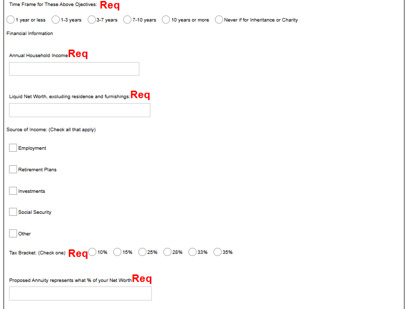 El Annuity Suitability Questionnaire
