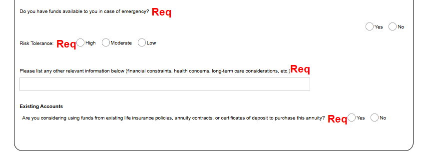 El Annuity Suitability Questionnaire